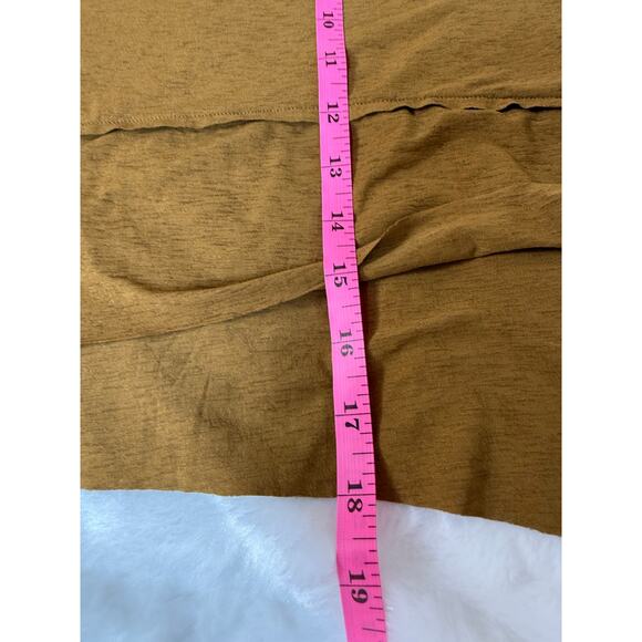 FP Movement Mustard Brown Tempo Long Sleeve Top Thumbholes Oversized Stretch XS - Picture 12 of 12